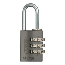 145/20 aluminium combination padlock 3-digit