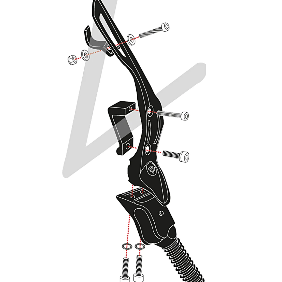 673 E Set Fox Uni Rear Mount Kickstand for Left and Right Side Mounting