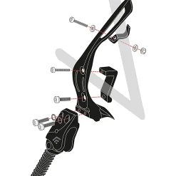 673 E Set Fox Uni Rear Mount Kickstand for Left and Right Side Mounting