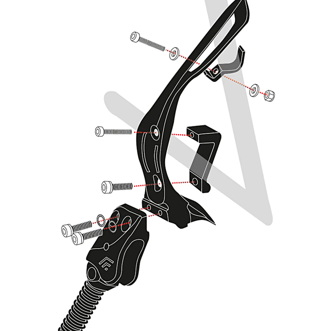 673 E Set Fox Uni Rear Mount Kickstand for Left and Right Side Mounting