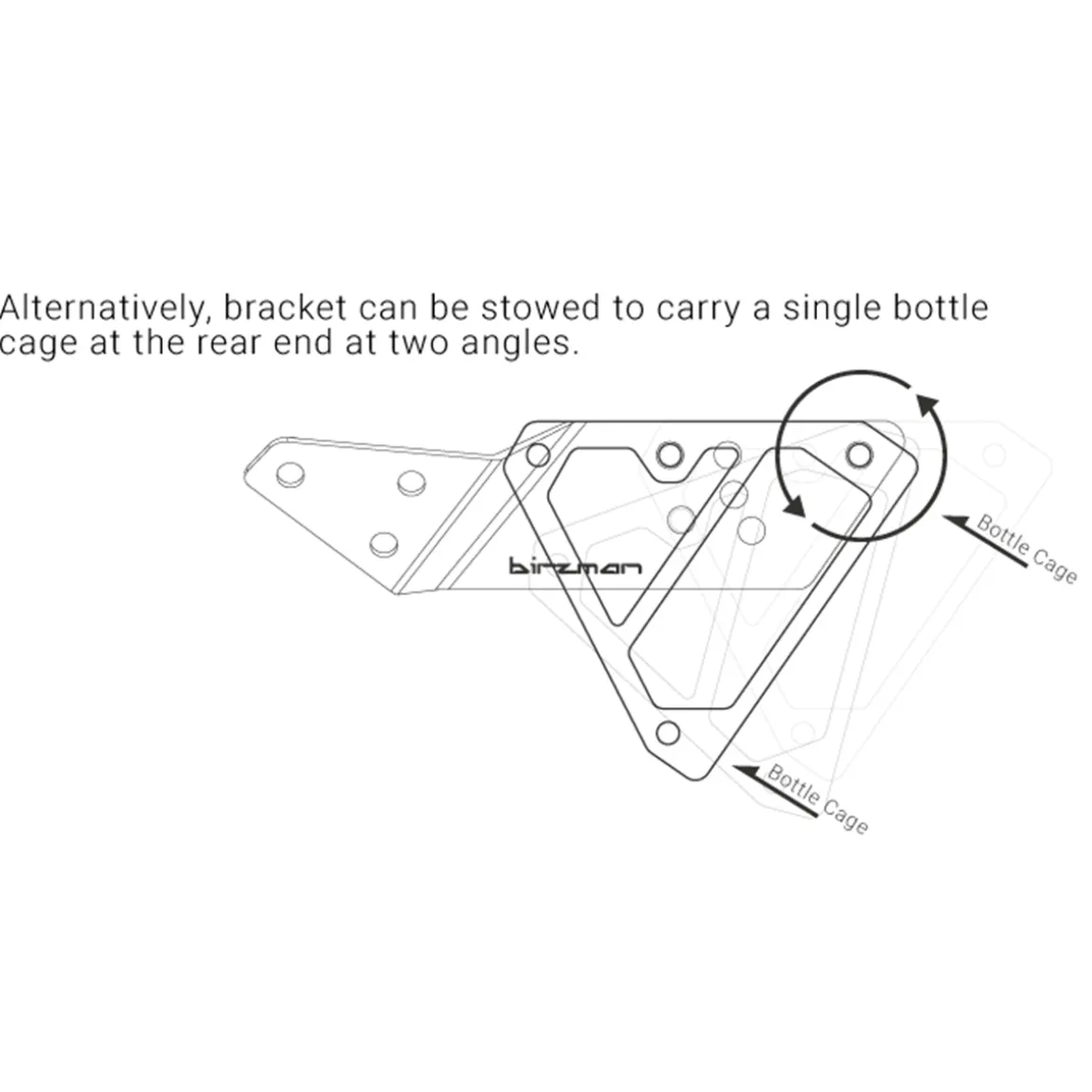 Aeroman bottle cage adapter for saddle fixing