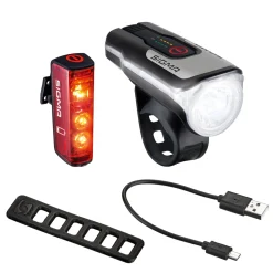 AURA 80 USB LED Front Light/BLAZE USB Battery-Powered Rear Light with Brake Light Kit