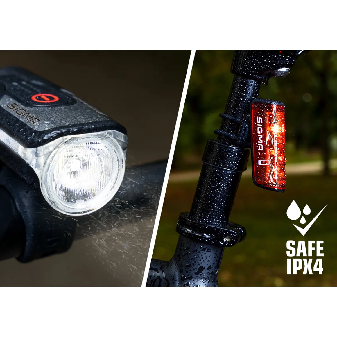 AURA 80 USB LED Front Light/BLAZE USB Battery-Powered Rear Light with Brake Light Kit