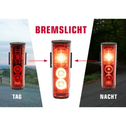BLAZE USB Battery-Powered Rear Light with Brake Light