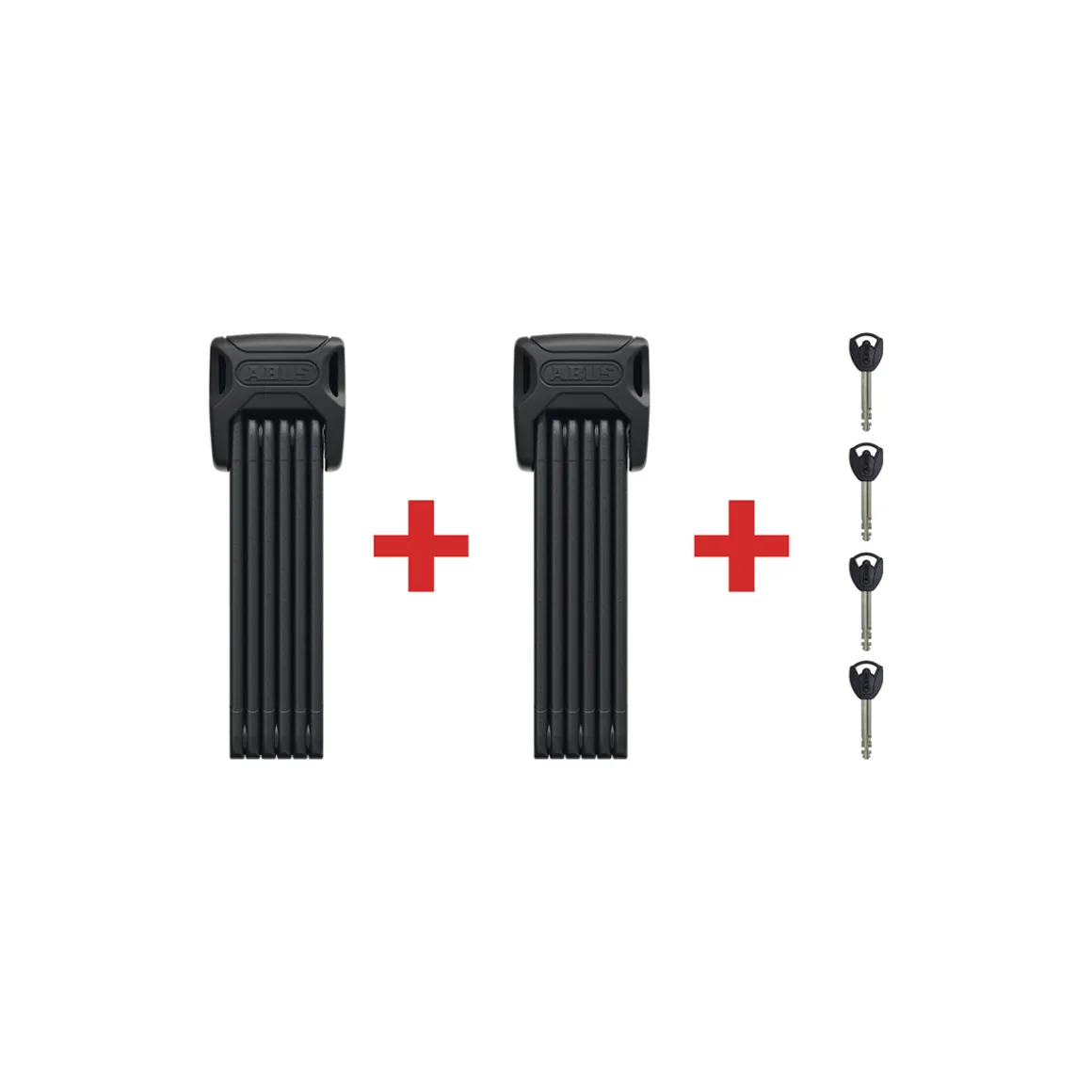 BORDO 6000K Folding Lock Twinset (2 × keyed-alike) Incl. SH Lock Holders