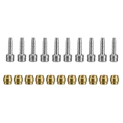 Connection set for hydraulic hose (olive + insert pin), 10 pcs.