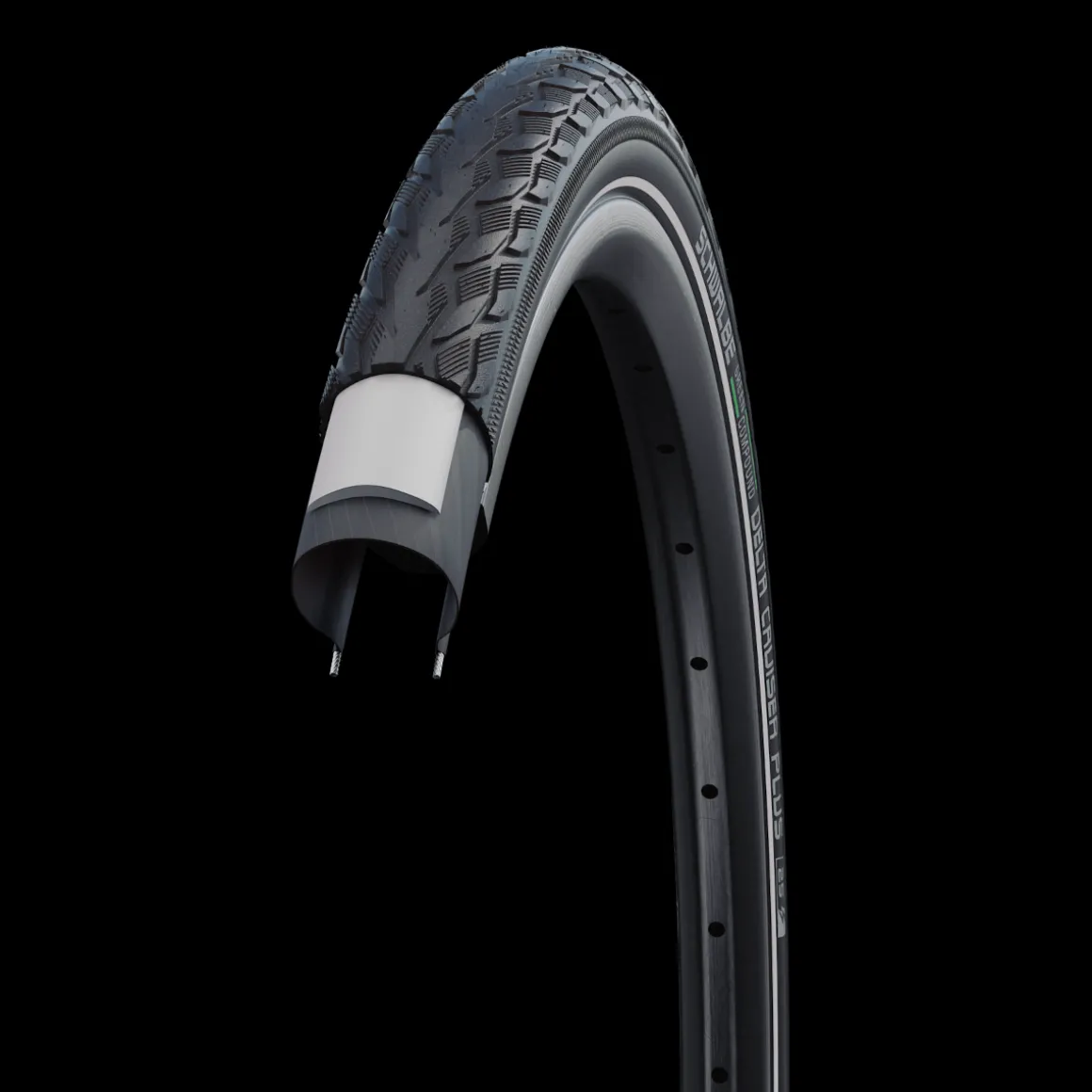 DELTA CRUISER PLUS Active Line Green Compound Clincher Tyre, HS431