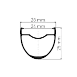 GR 1600 SPLINE® db 25 Gravel Rear Wheel 28"/700C (12x142mm) Ratchet SL SHIMANO HG
