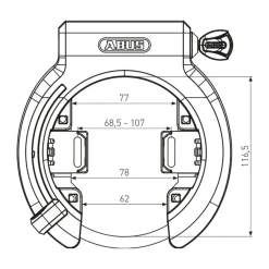 Granit XPlus 6950M NR Bike Frame Lock