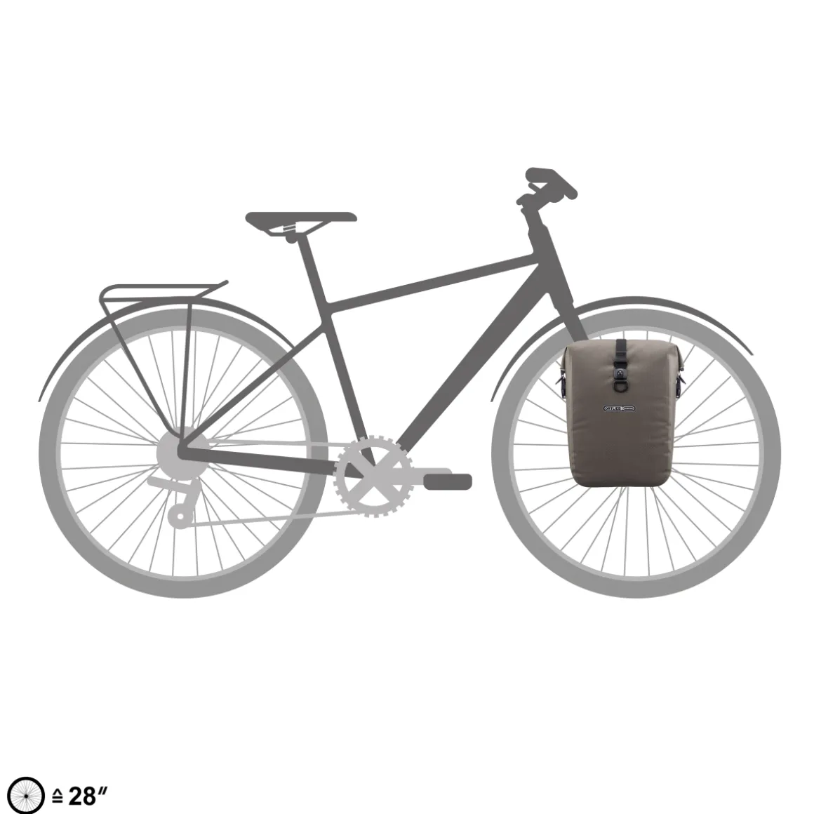 GRAVEL-PACK Set Consisting of Two BIKE PACKING Pannier Bags