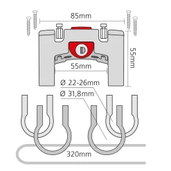 Handlebar Adapter UNIVERSAL - Lockable