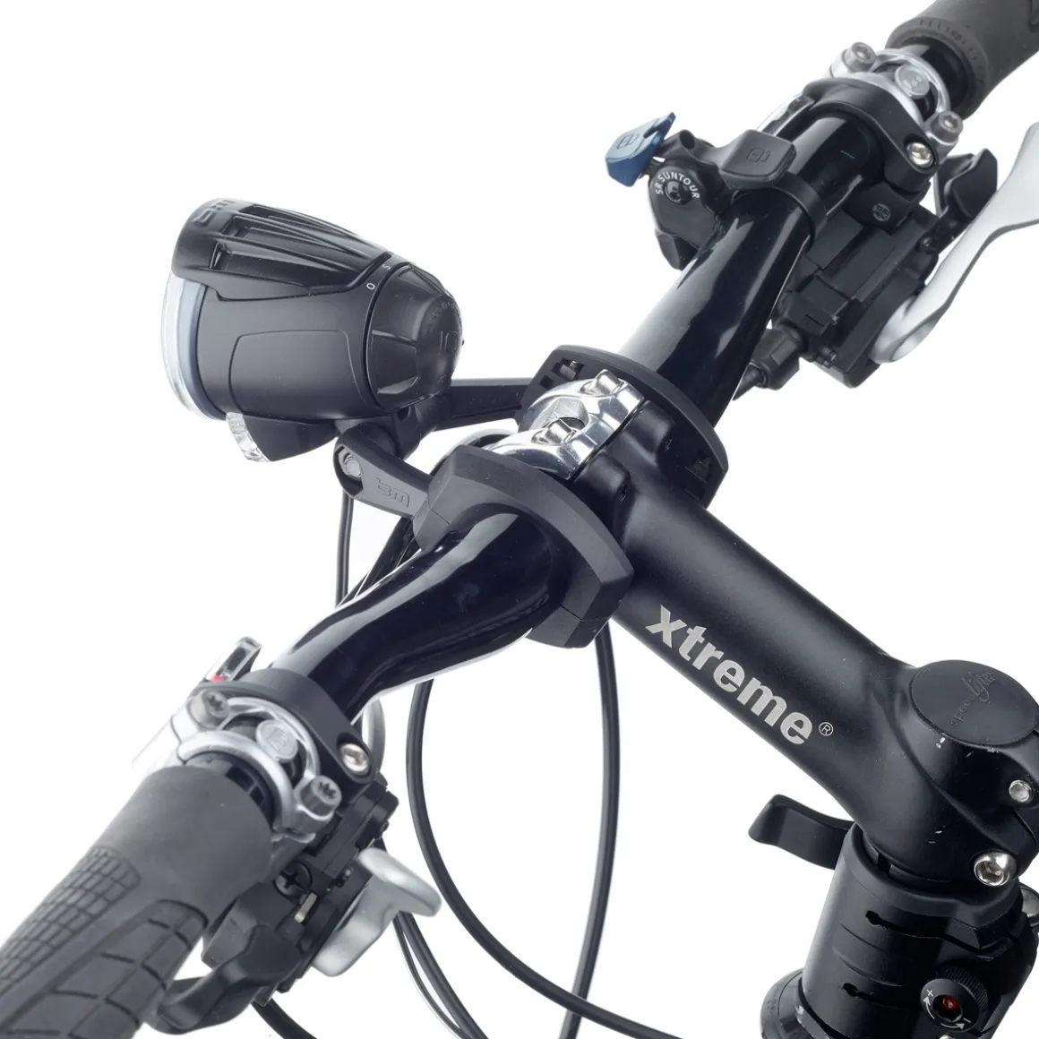 handlebar bracket for dynamo-powered front lights and Bosch displays
