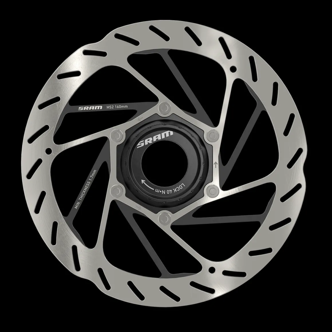 HS2 Rounded CenterLock Brake Disc, incl. Lockring