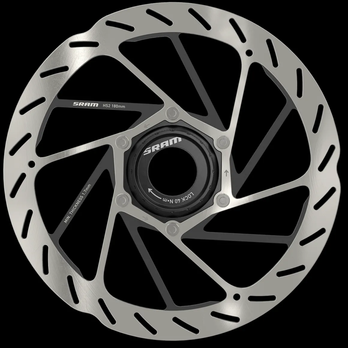 HS2 Rounded CenterLock Brake Disc, incl. Lockring