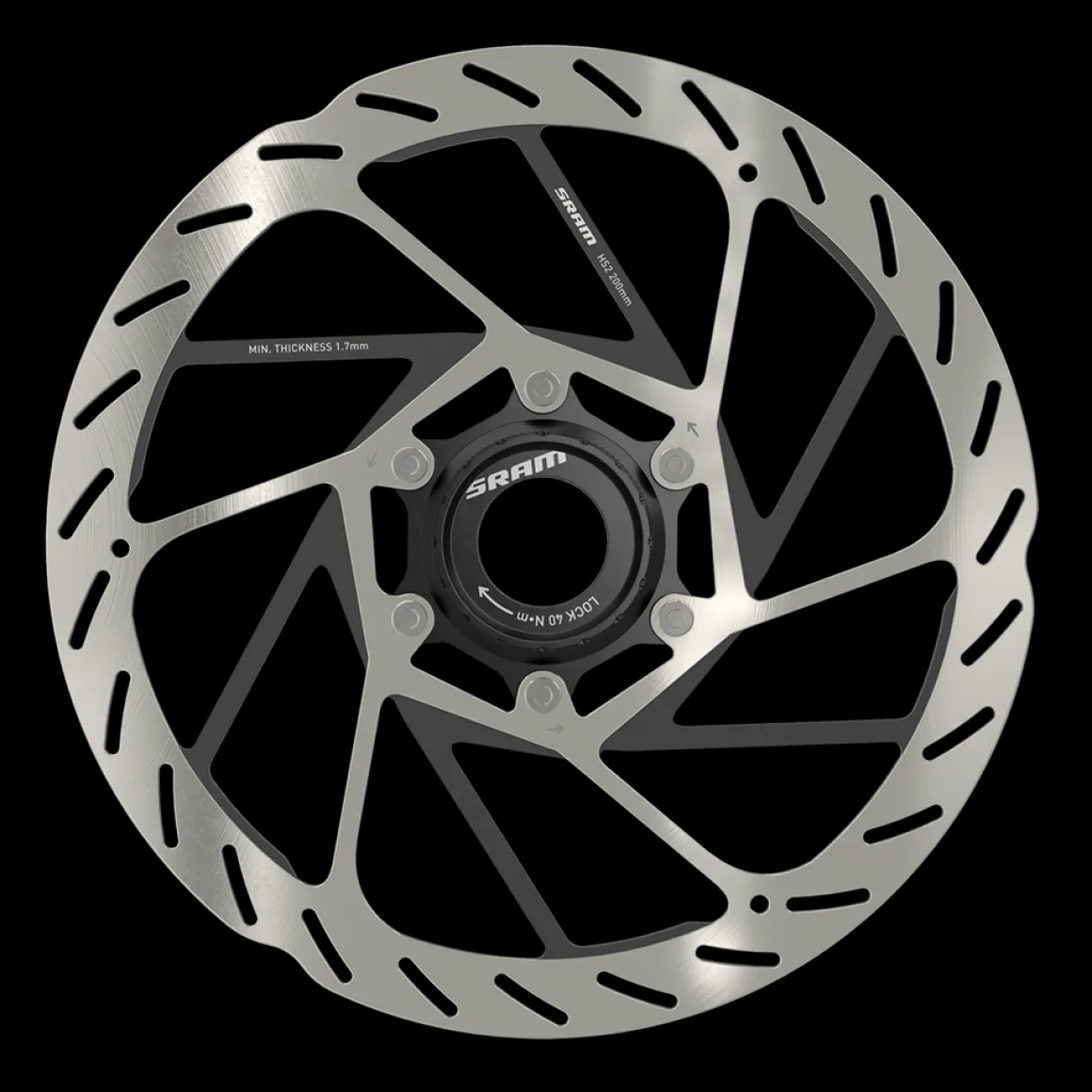 HS2 Rounded CenterLock Brake Disc, incl. Lockring
