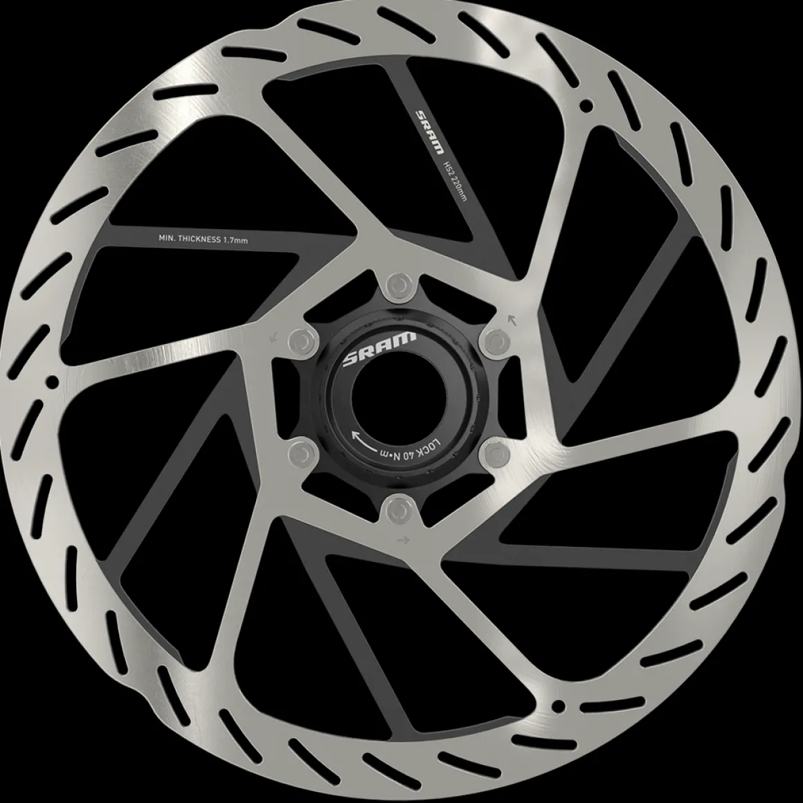 HS2 Rounded CenterLock Brake Disc, incl. Lockring