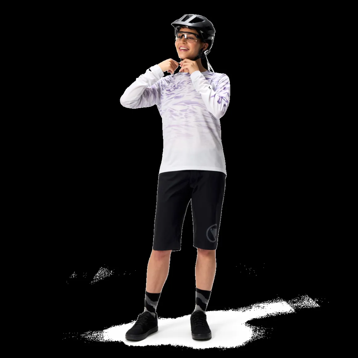 MARBLE WOMEN'S LTD PRINTED L/S TEE Women's Long-sleeved Bike Jersey