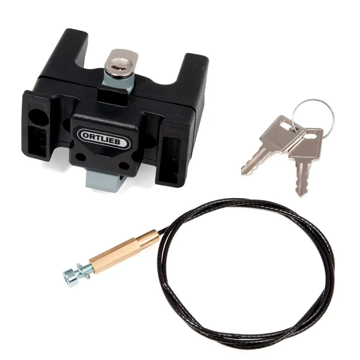 Mounting Set for Handlebar Bags/Baskets with Lock