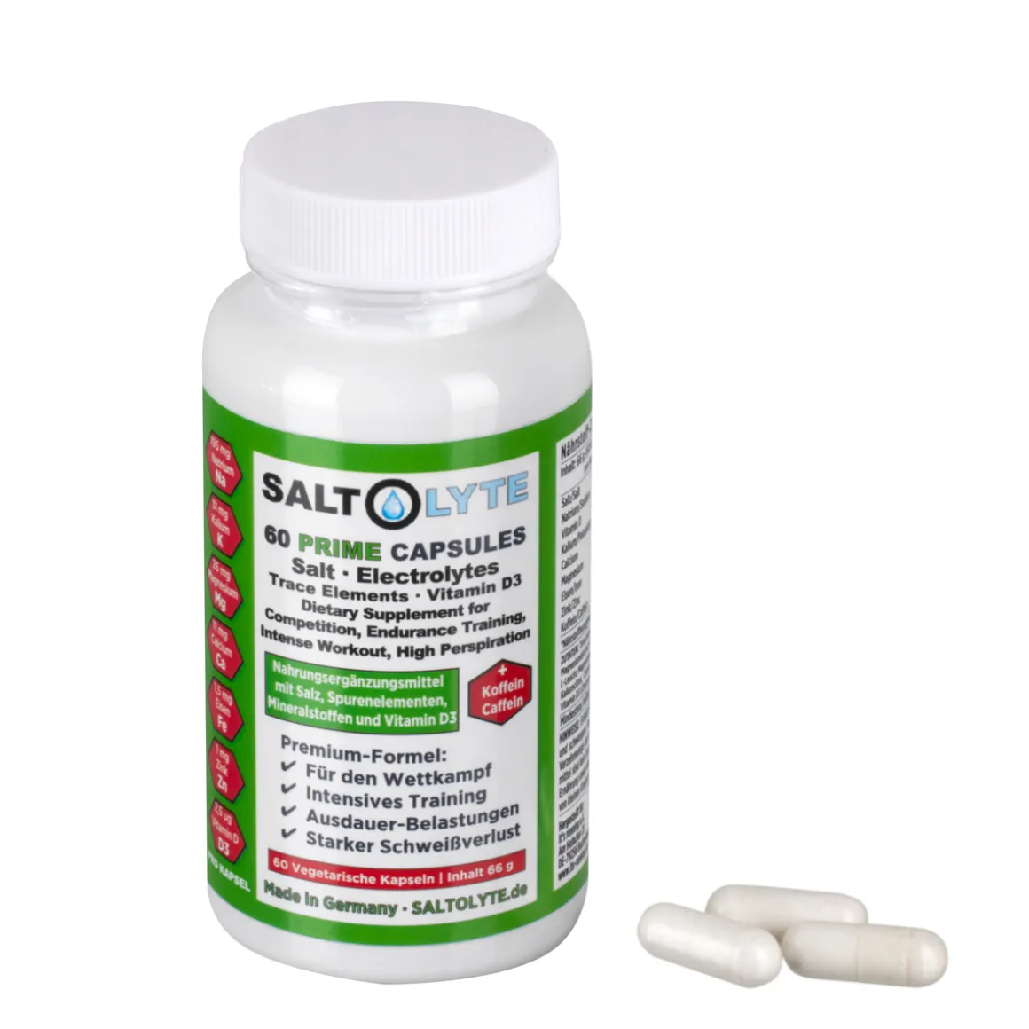 Prime Salt and Electrolyte Capsules with Caffeine