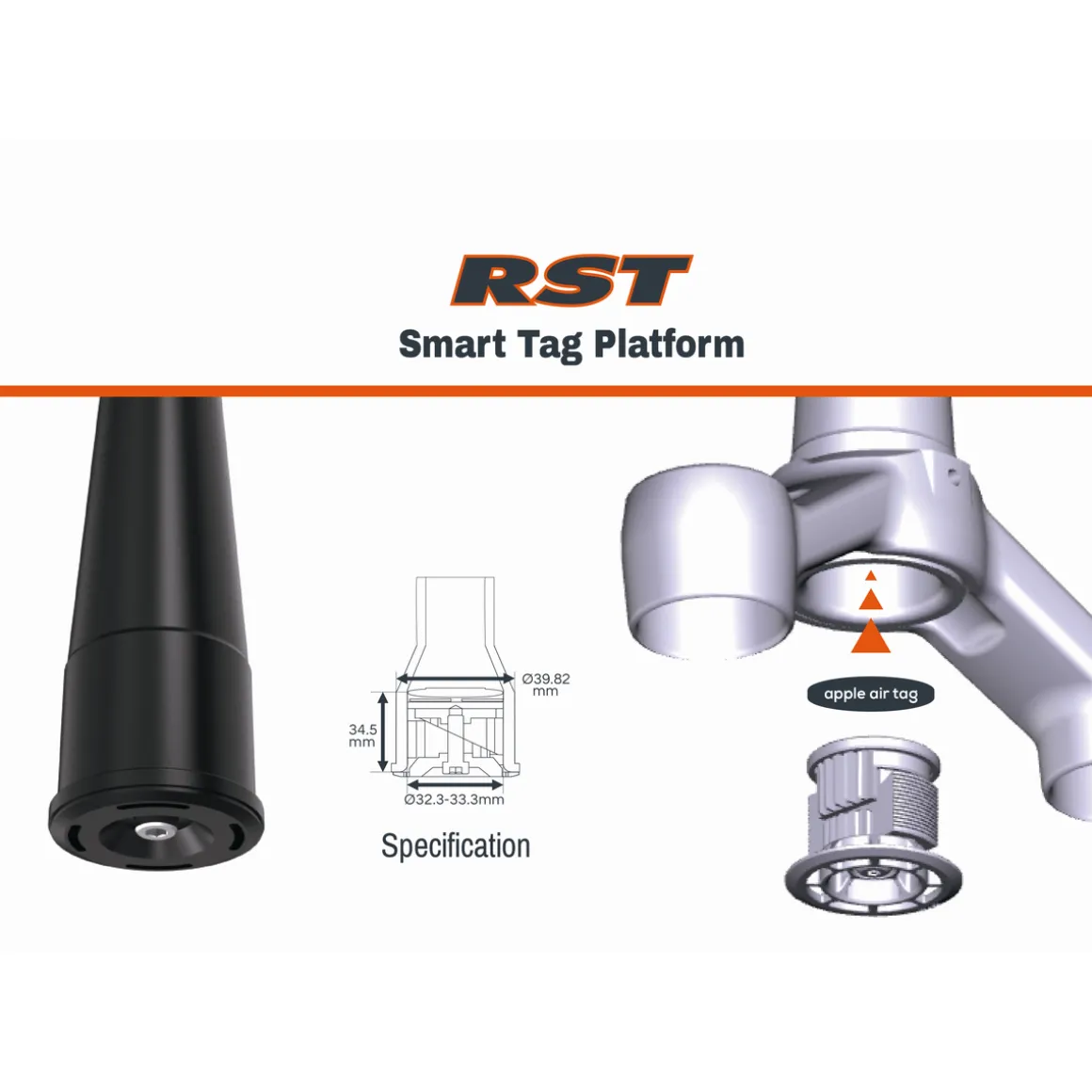 Smart Tag Fork Holder for Apple Air Tag