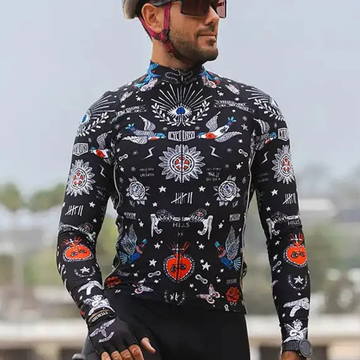 TATTOO MEN’S LONG SLEEVE JERSEY Cycling Jersey