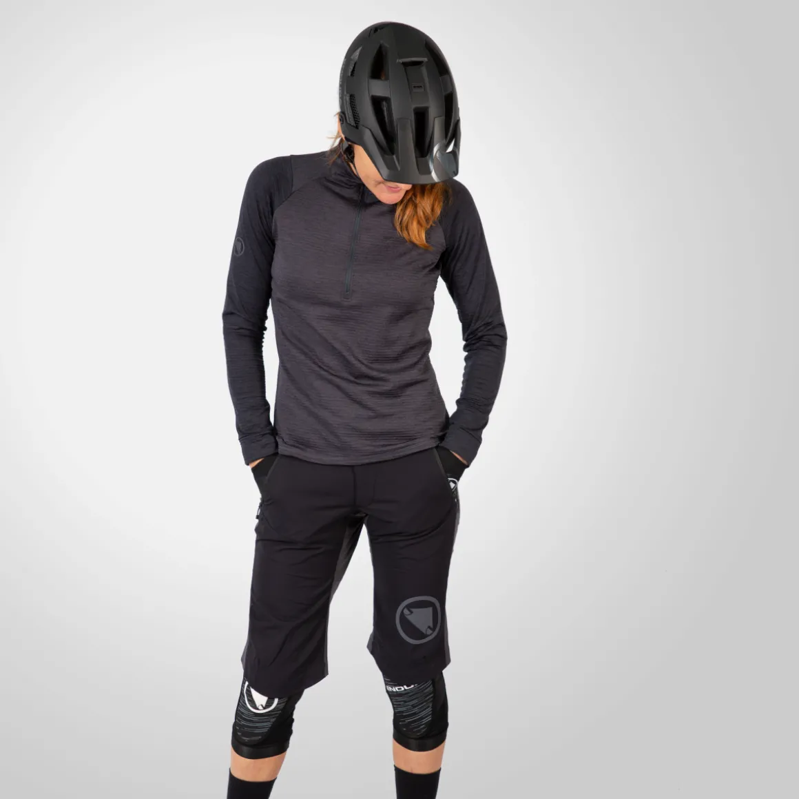 WOMEN’S SINGLETRACK FLEECE Long-Sleeved MTB Bike Shirt