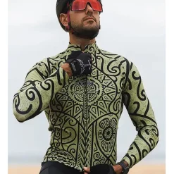 ZANZIBAR GREEN MEN’S LONG SLEEVE JERSEY Cycling Jersey